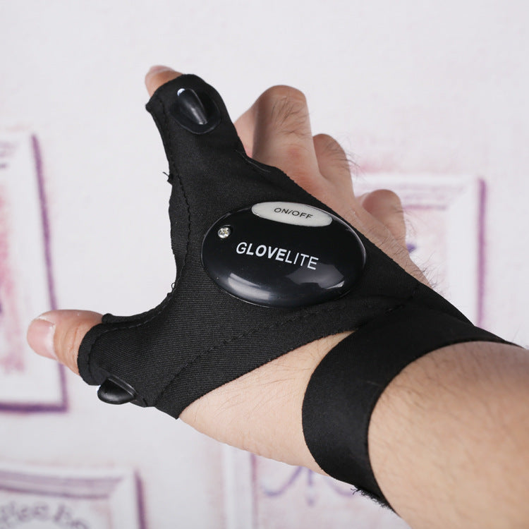 LED Flashlight Gloves for Camping and Night Running