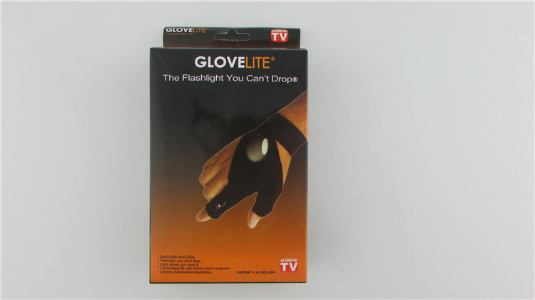 LED Flashlight Gloves for Camping and Night Running