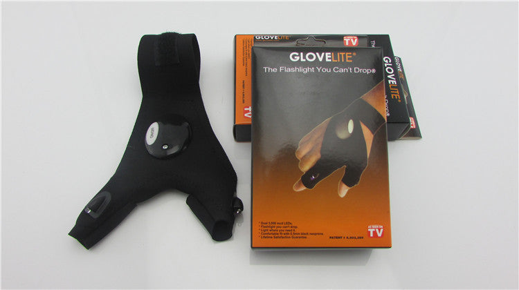 LED Flashlight Gloves for Camping and Night Running